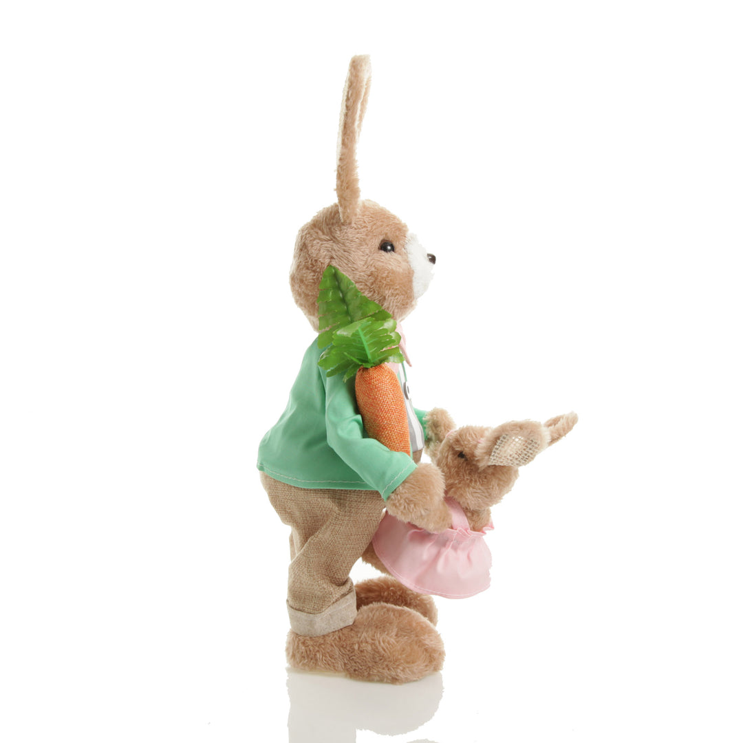 Mr Wilson Straw Bunny at play with Baby Bunny