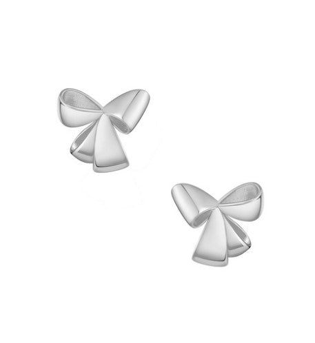Bowknot Earrings - Silver