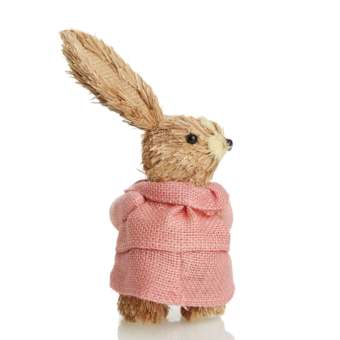 Ms Bunny in Pink Straw Bunny
