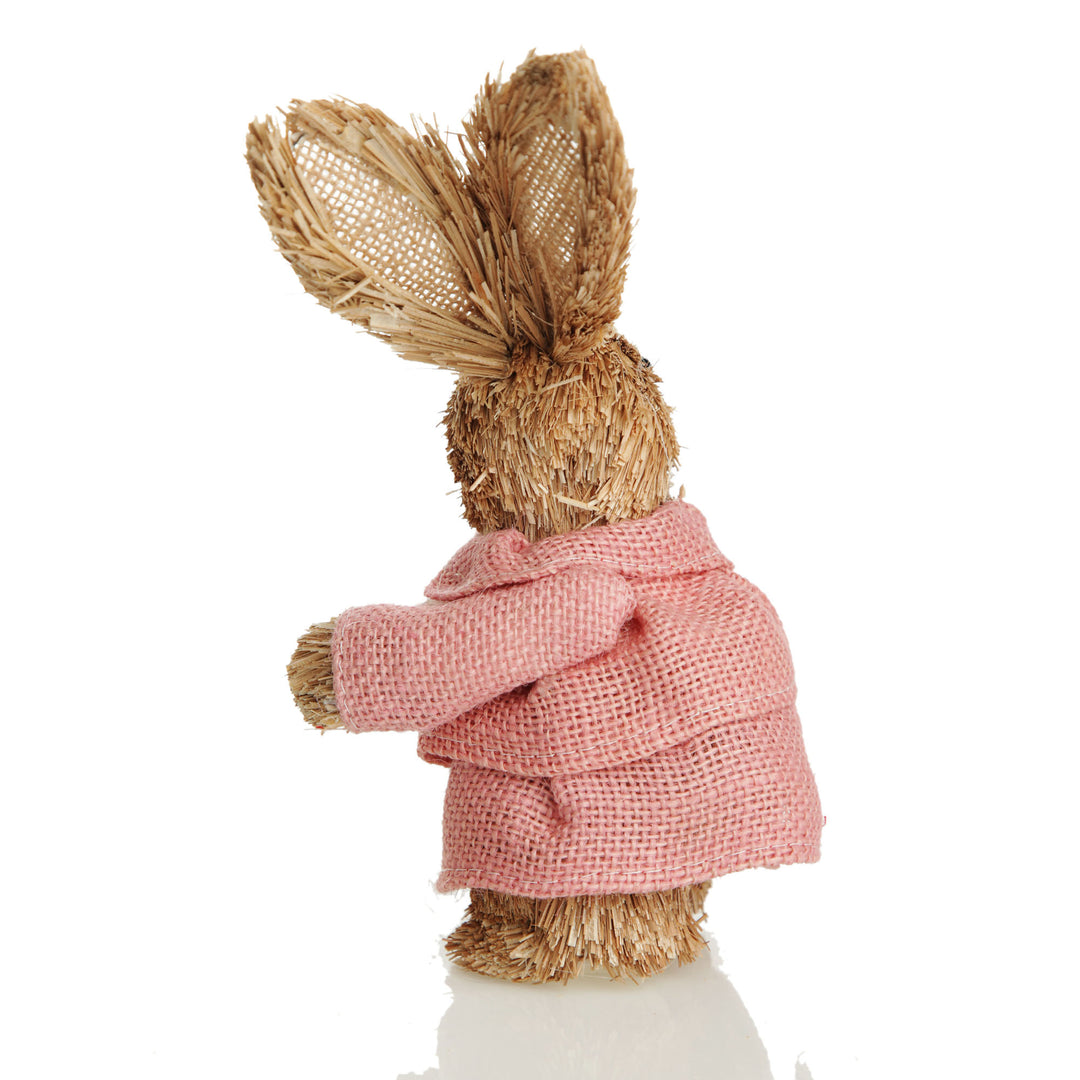Mr and Ms Bunny in Pink Straw Bunny