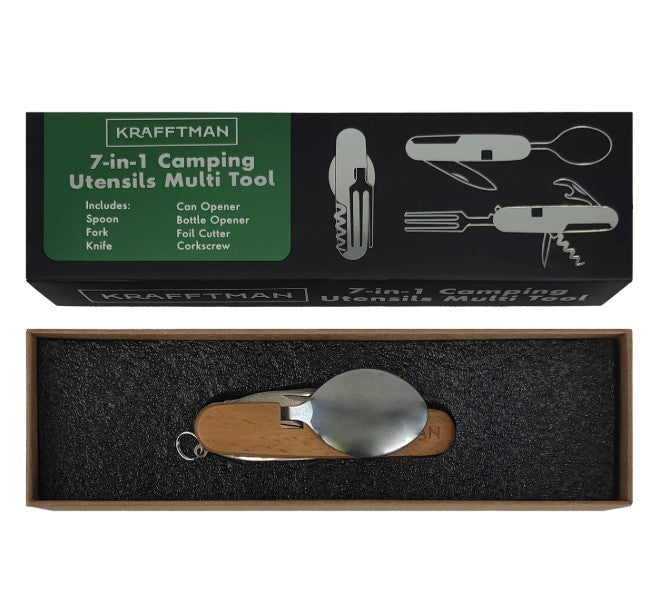 Krafftman - Camping Utensils Multi Tool 7 in 1