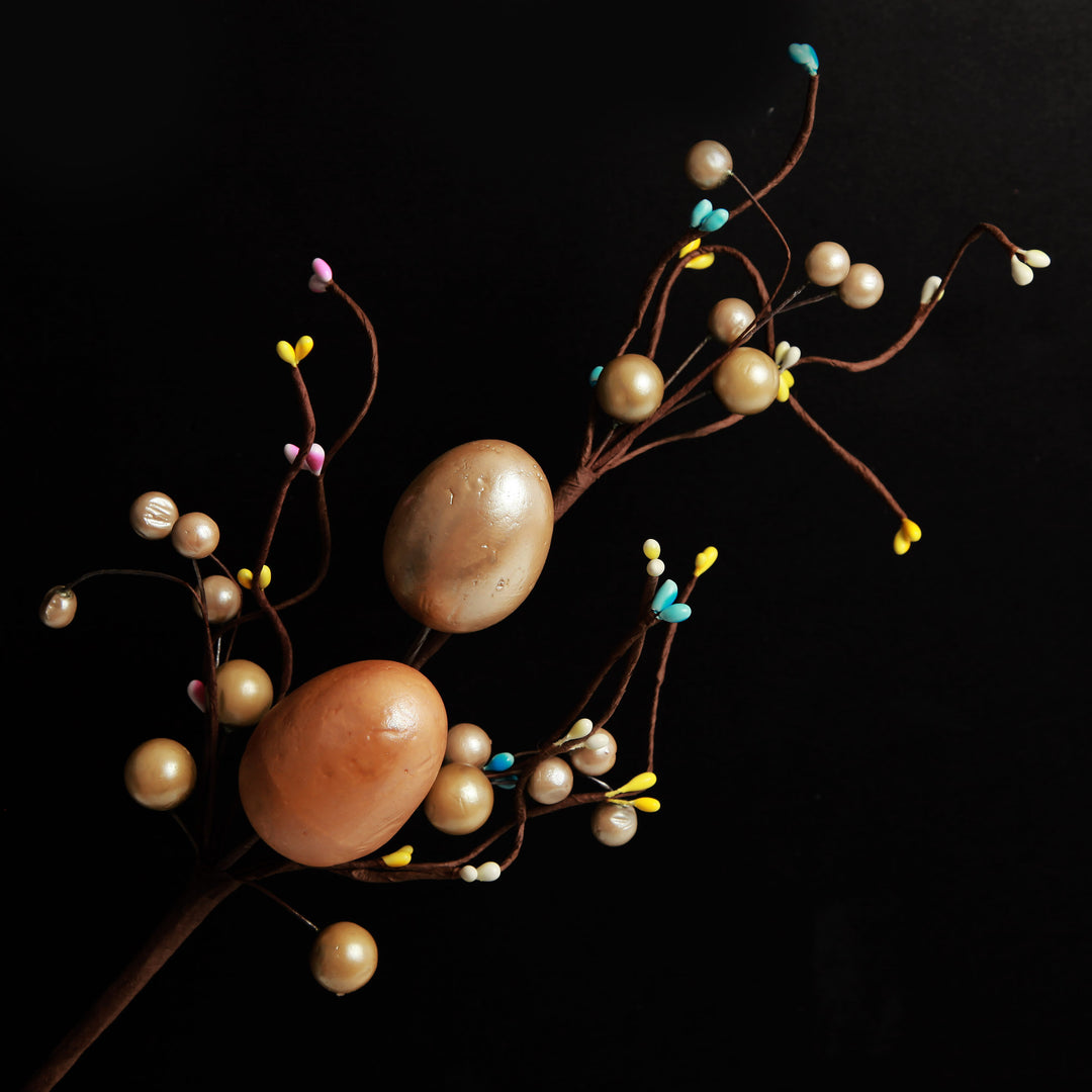 Muted Pastel Easter Egg Twig Spray