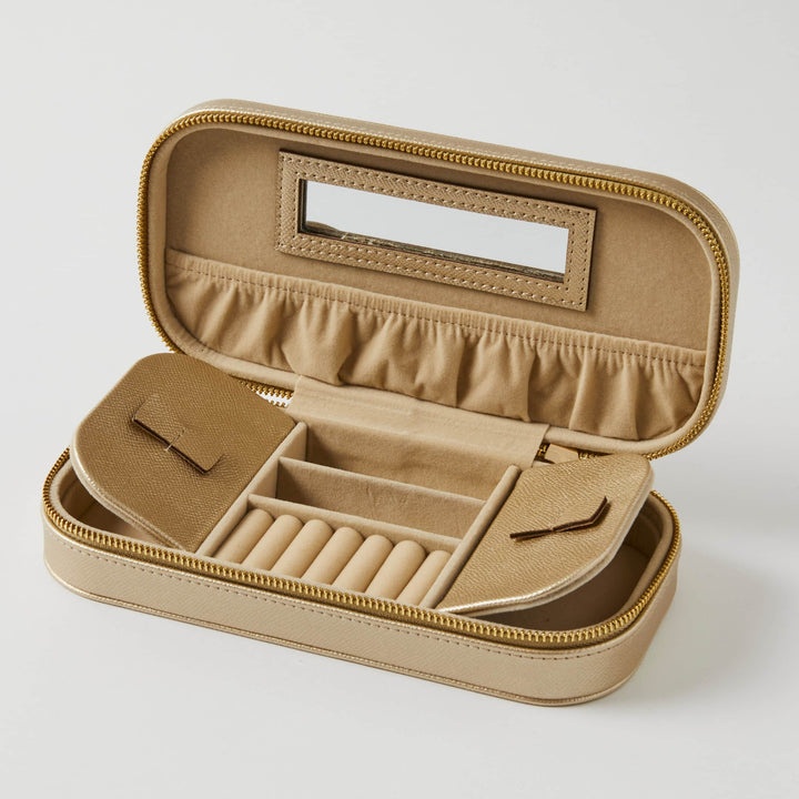 Open Ambrosia Rectangular Jewellry Case- Gold