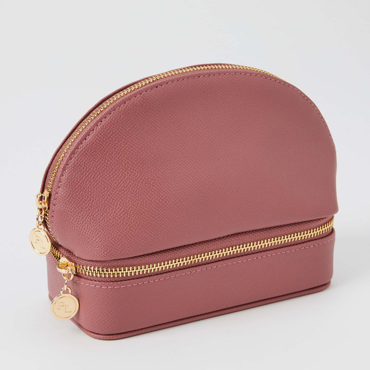 Personalised Amara Cosmetic &amp; Jewellery Holder Case - Rosewood