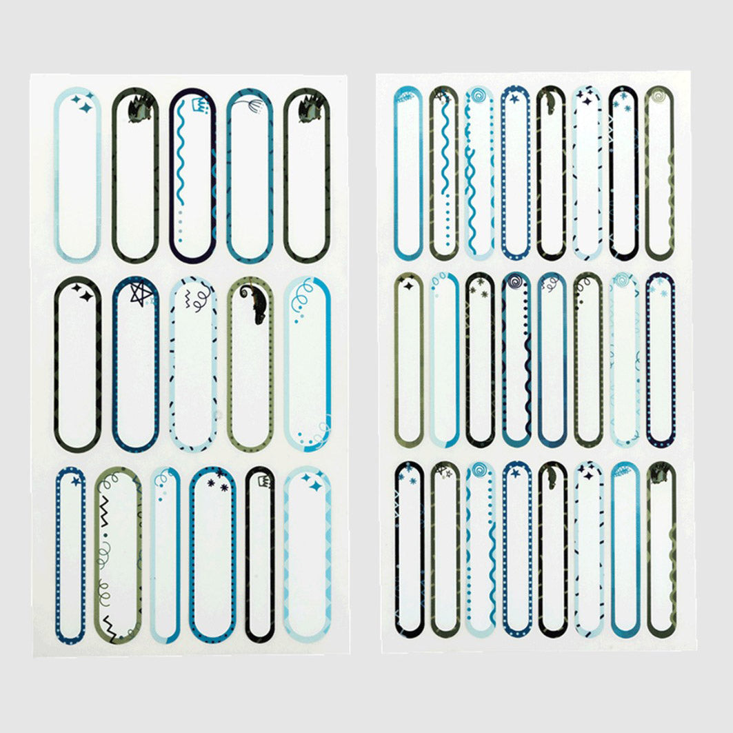 Name Labels - Iron On - Cool Blues