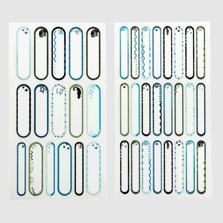 Name Labels - Iron On - Cool Blues
