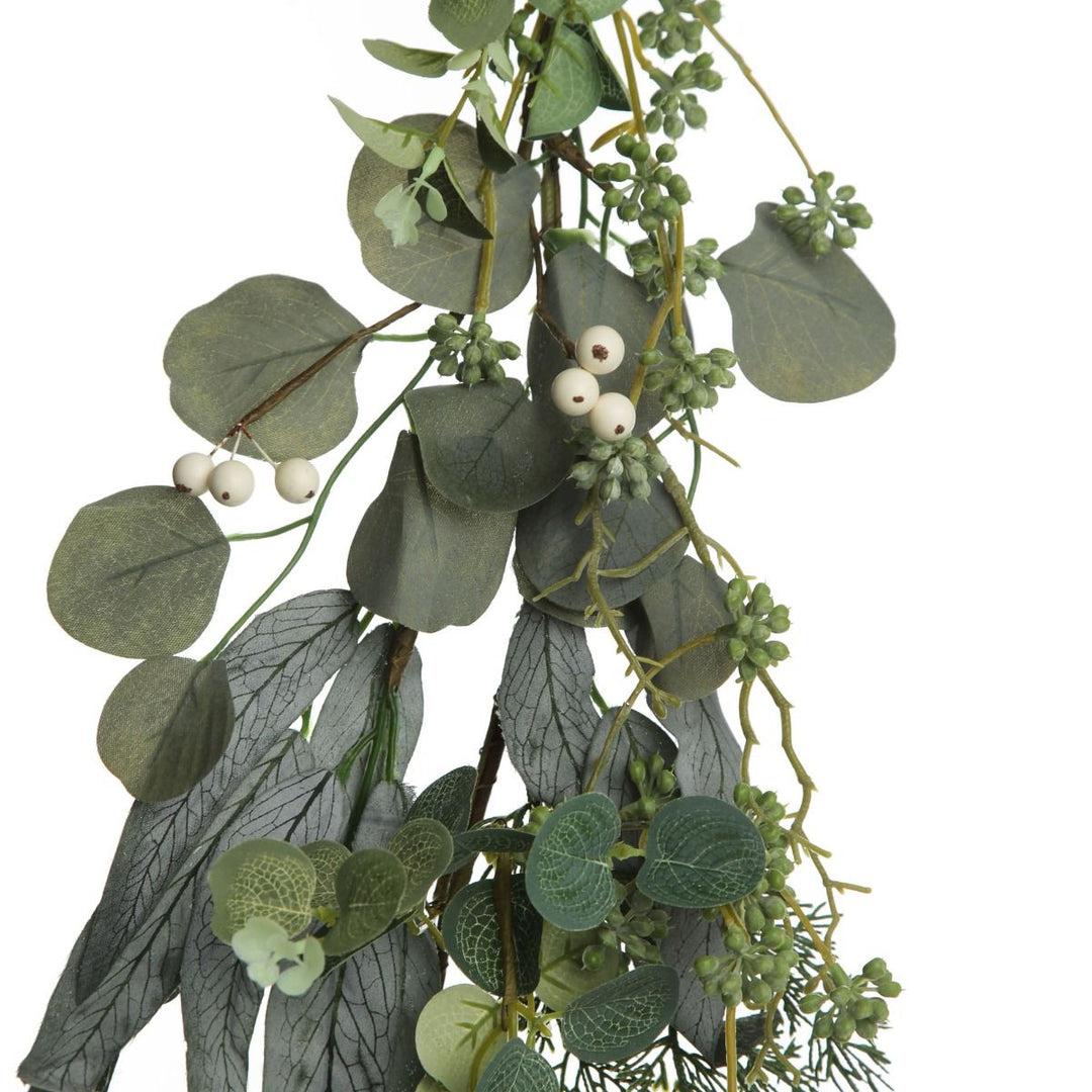 Native Eucalyptus Leaf Christmas Garland with White Berries