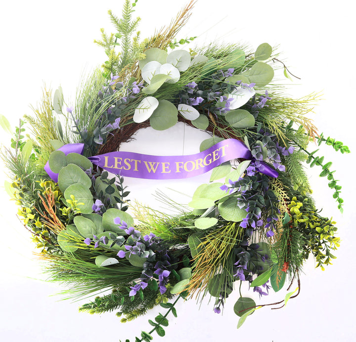 Native Eucalyptus Memorial Lest We Forget Wreath