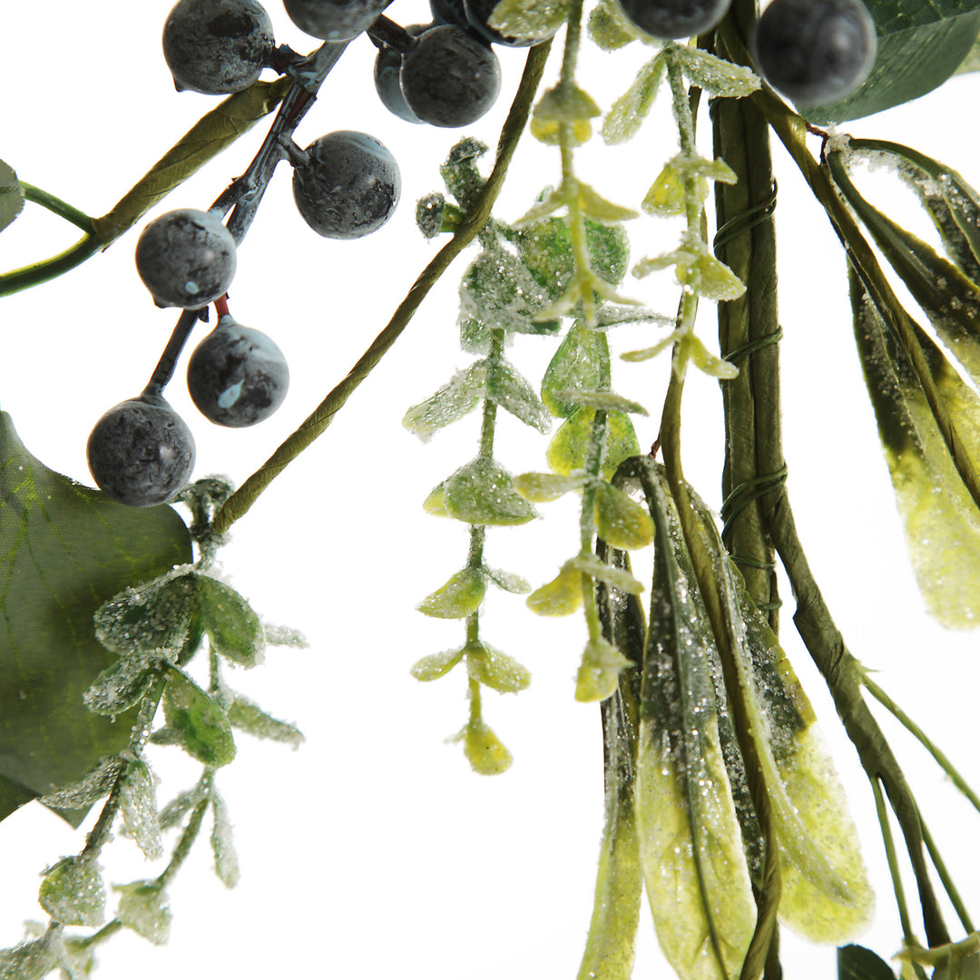Native Mixed Leaf Garland with Blueberries