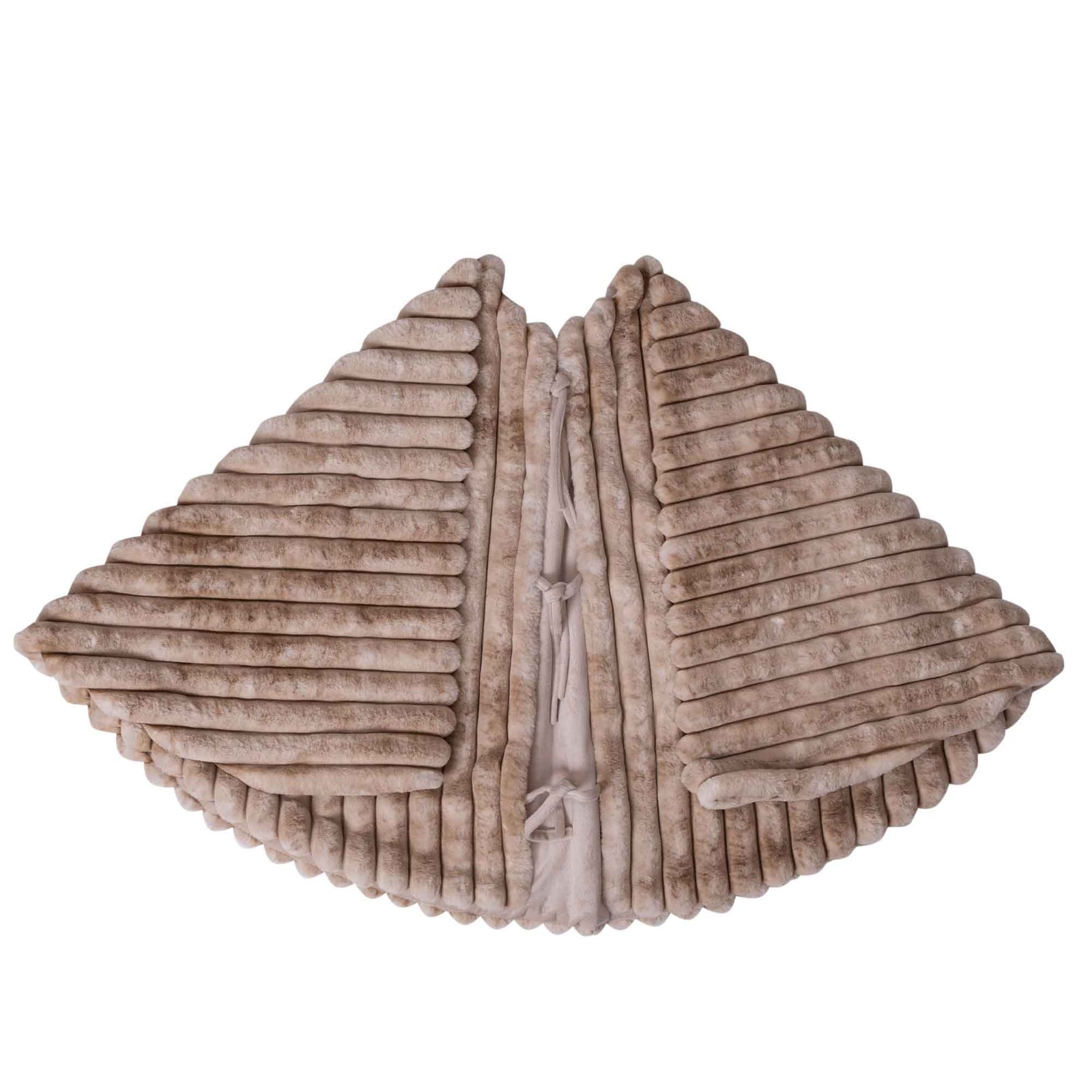 Natural Brown Ultra Soft Ribbed Faux Fur Tree Skirt