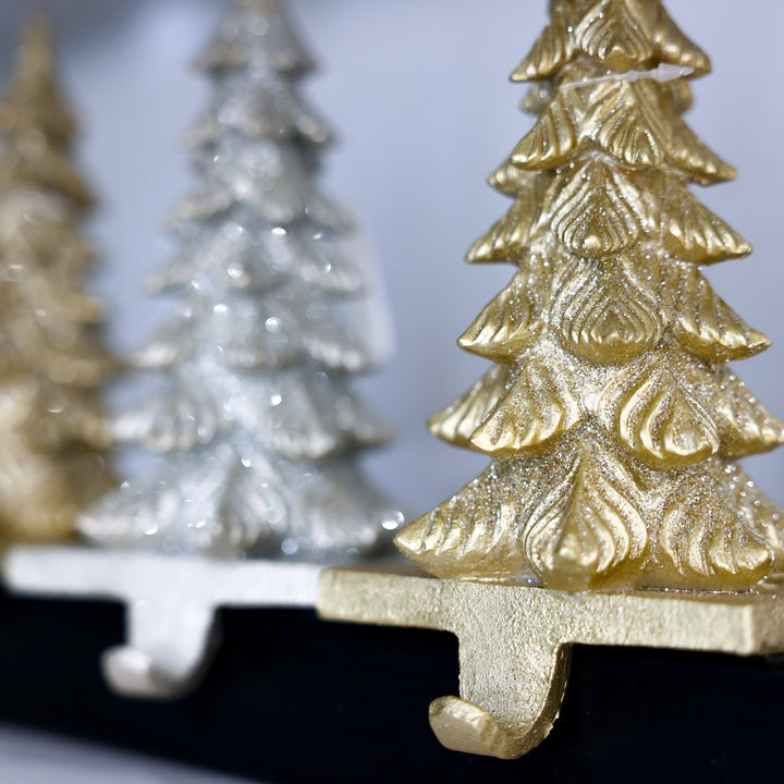 Champagne 3D Christmas Tree Stocking Hanger
