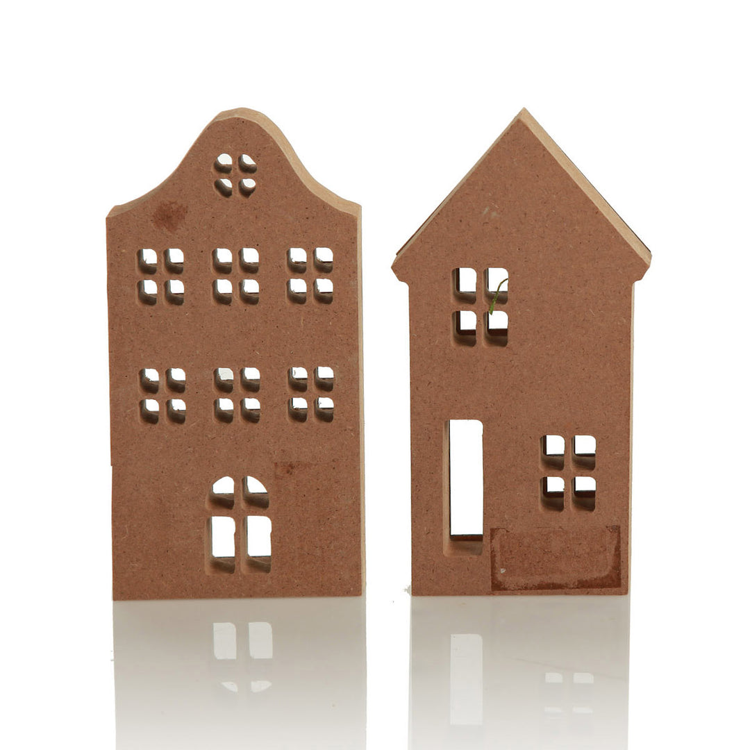 Natural Christmas Village Ornaments 15cm(H) - Set of 2