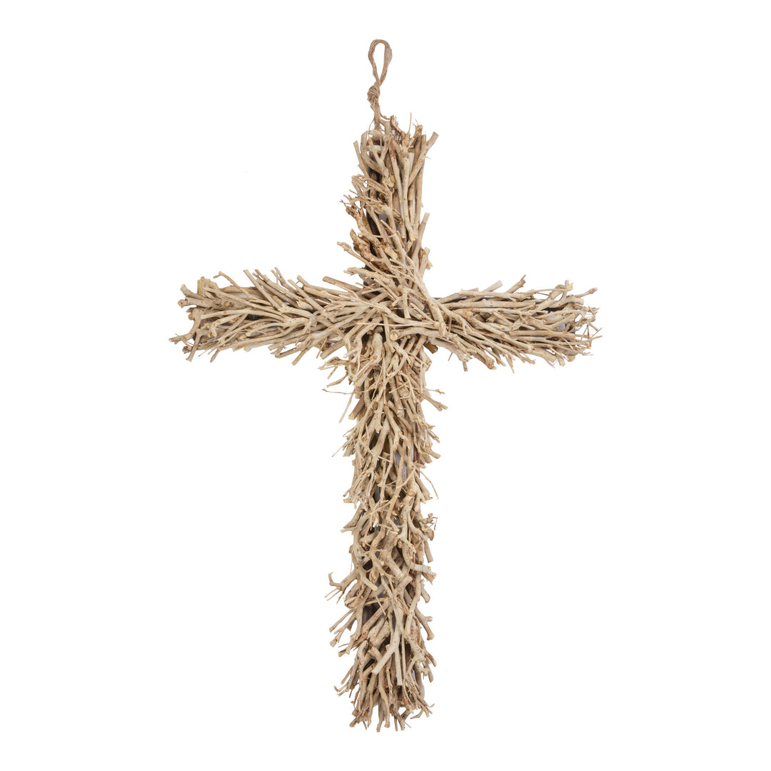 Natural Driftwood Cross Wall Hanging