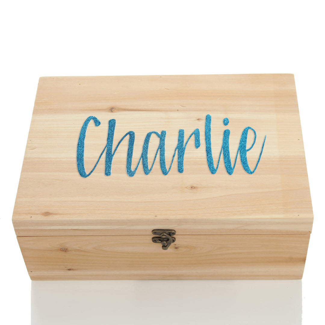 Personalised Natural Wood Keepsake Box