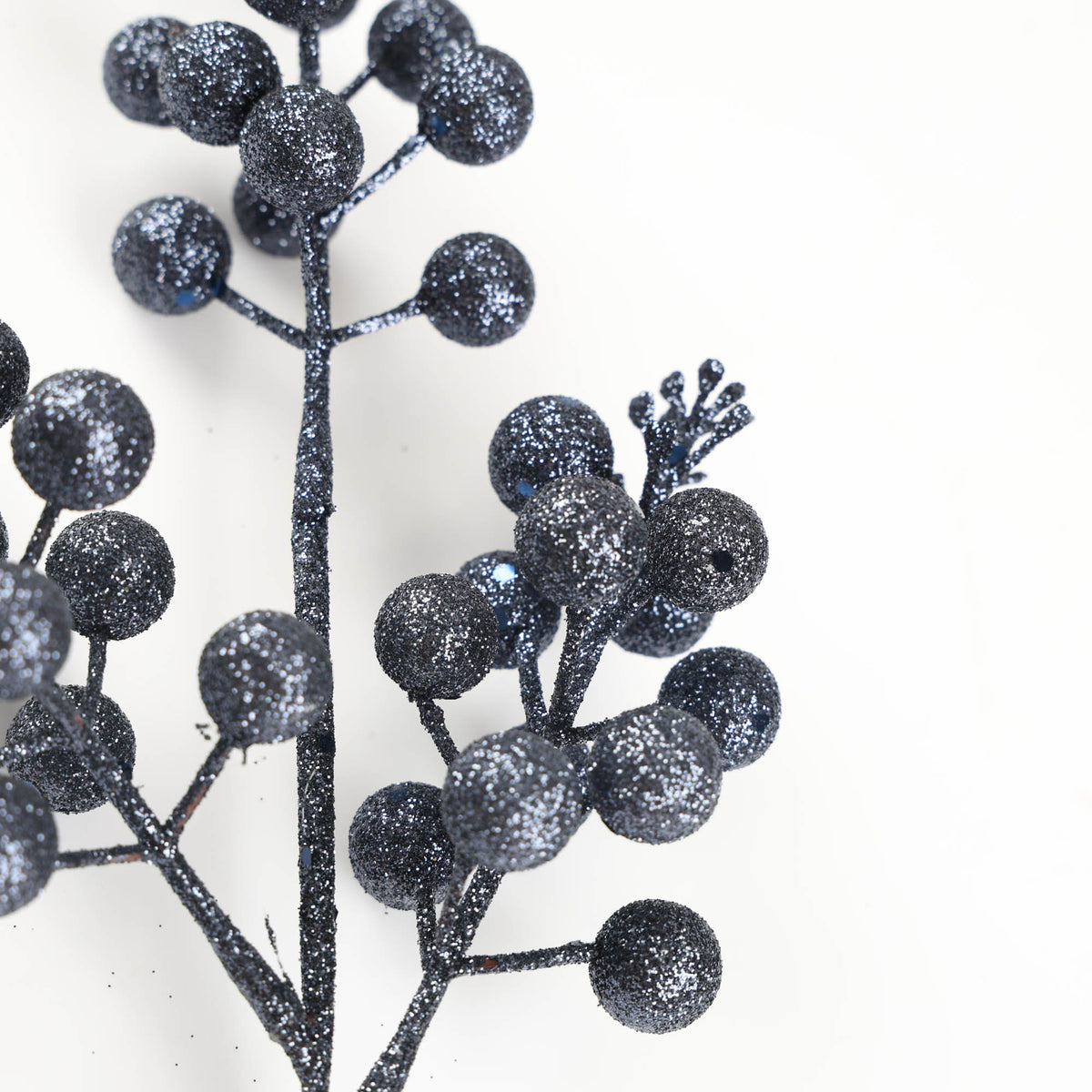 Navy Blue Glitter Berry Pick - 32cm