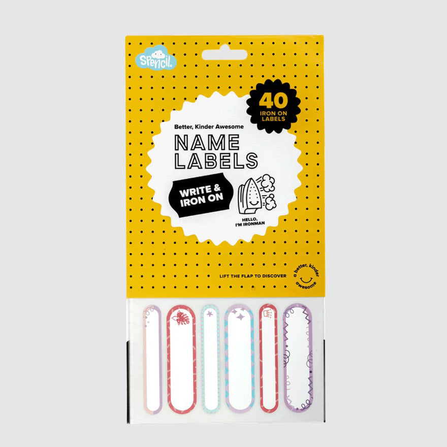 Name Labels - Iron On - Pretty Pastels