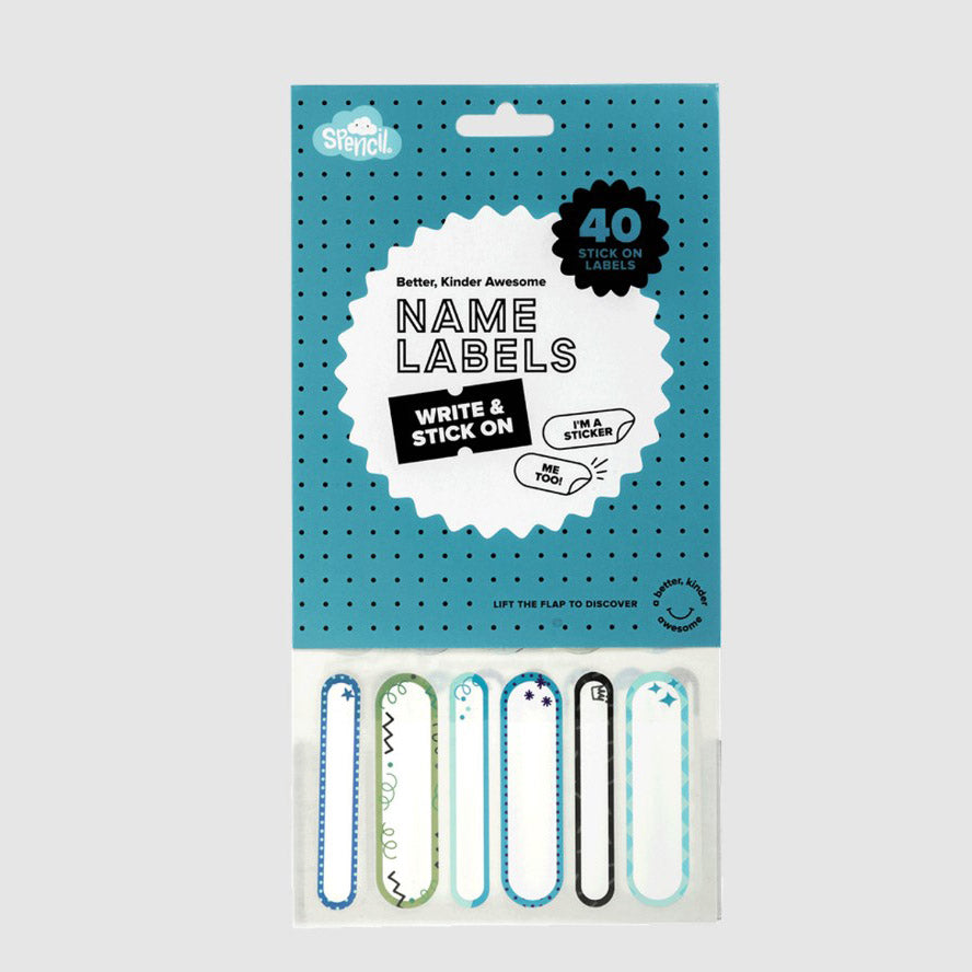 Name Labels - Stick On - Cool Blues