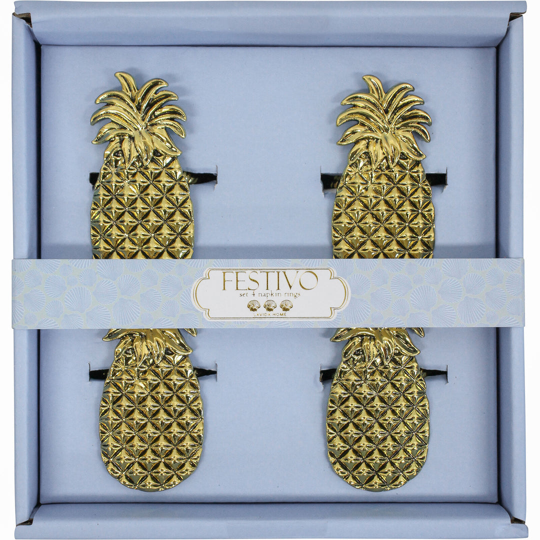 Napkin Rings - Pineapple - Set of 4
