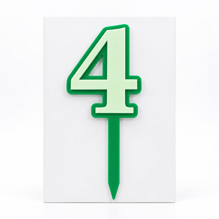 Number Acrylic Cut Double Layer Cake Topper