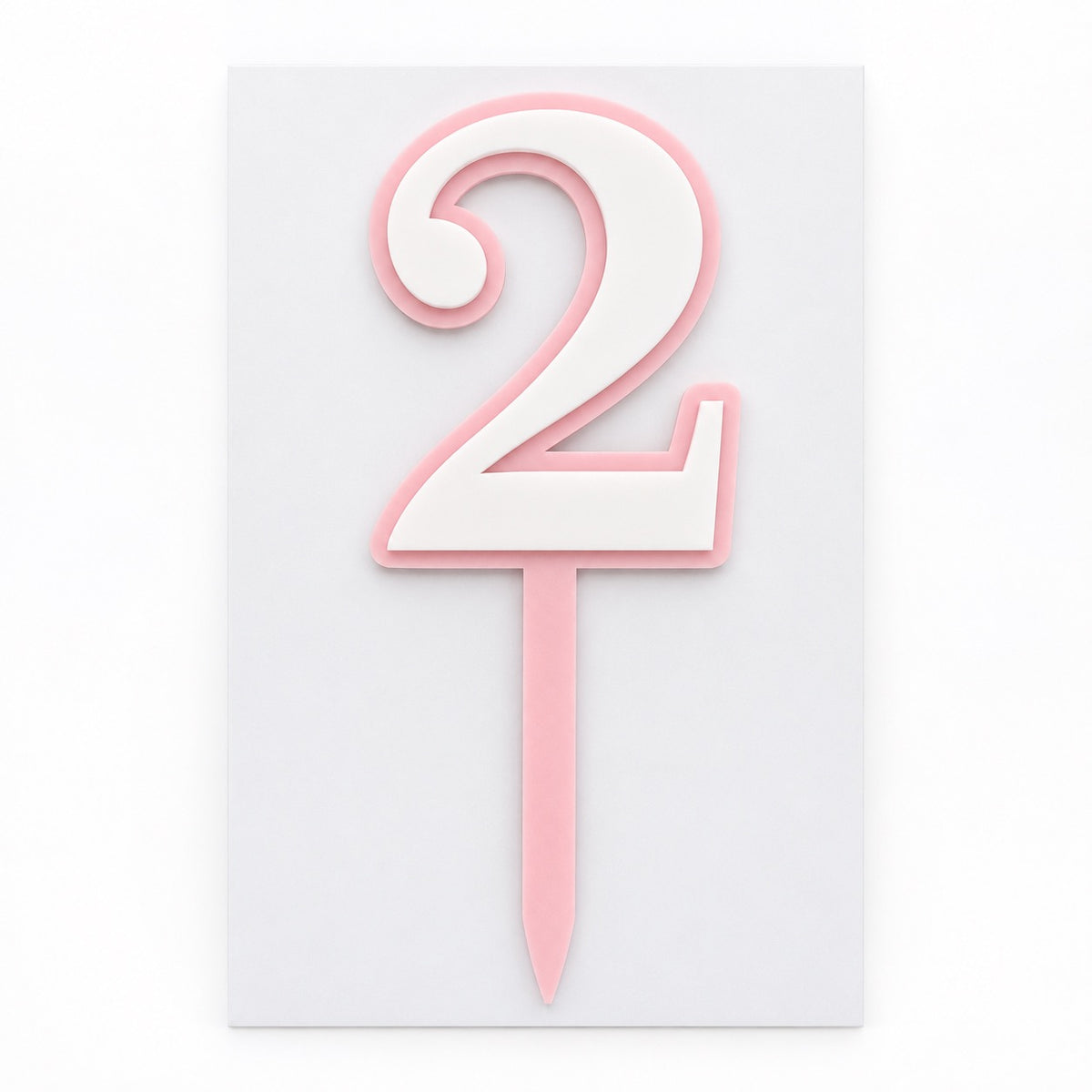 Number Acrylic Cut Double Layer Cake Topper