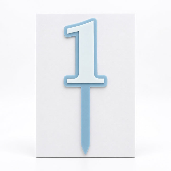 Number Acrylic Cut Double Layer Cake Topper