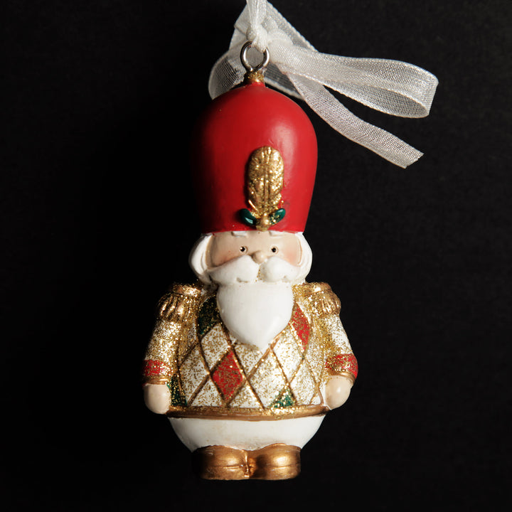 Nutcracker and Teddy Bear Christmas Decoration - Set of 2