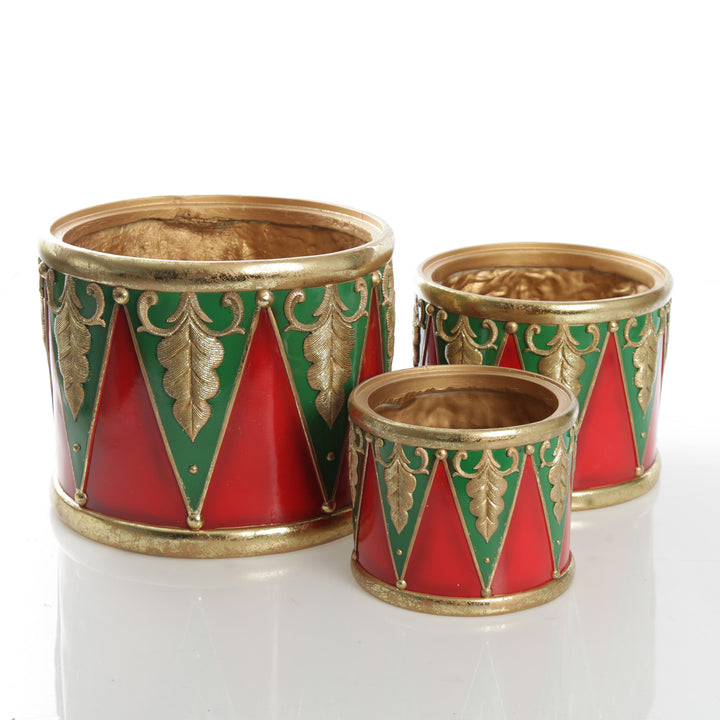 Nutcracker Christmas Drummer Pot 
