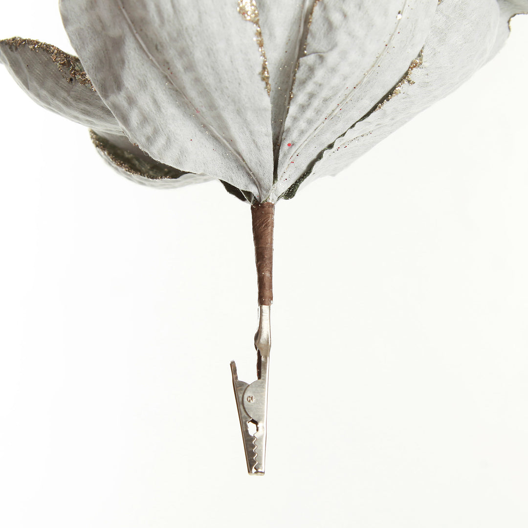 Olive Green Velvet Magnolia Flower Clip