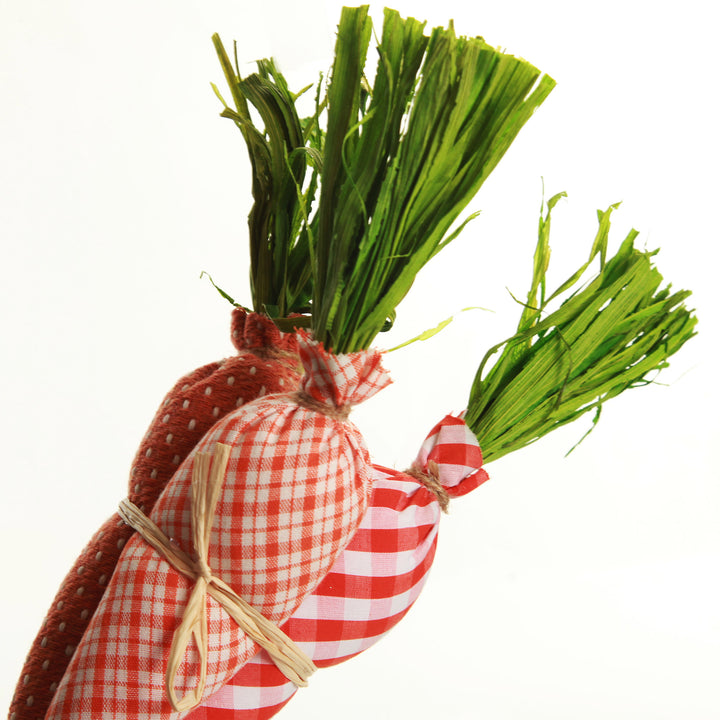 Orange Fabric Bunch of Carrots - Set of 3