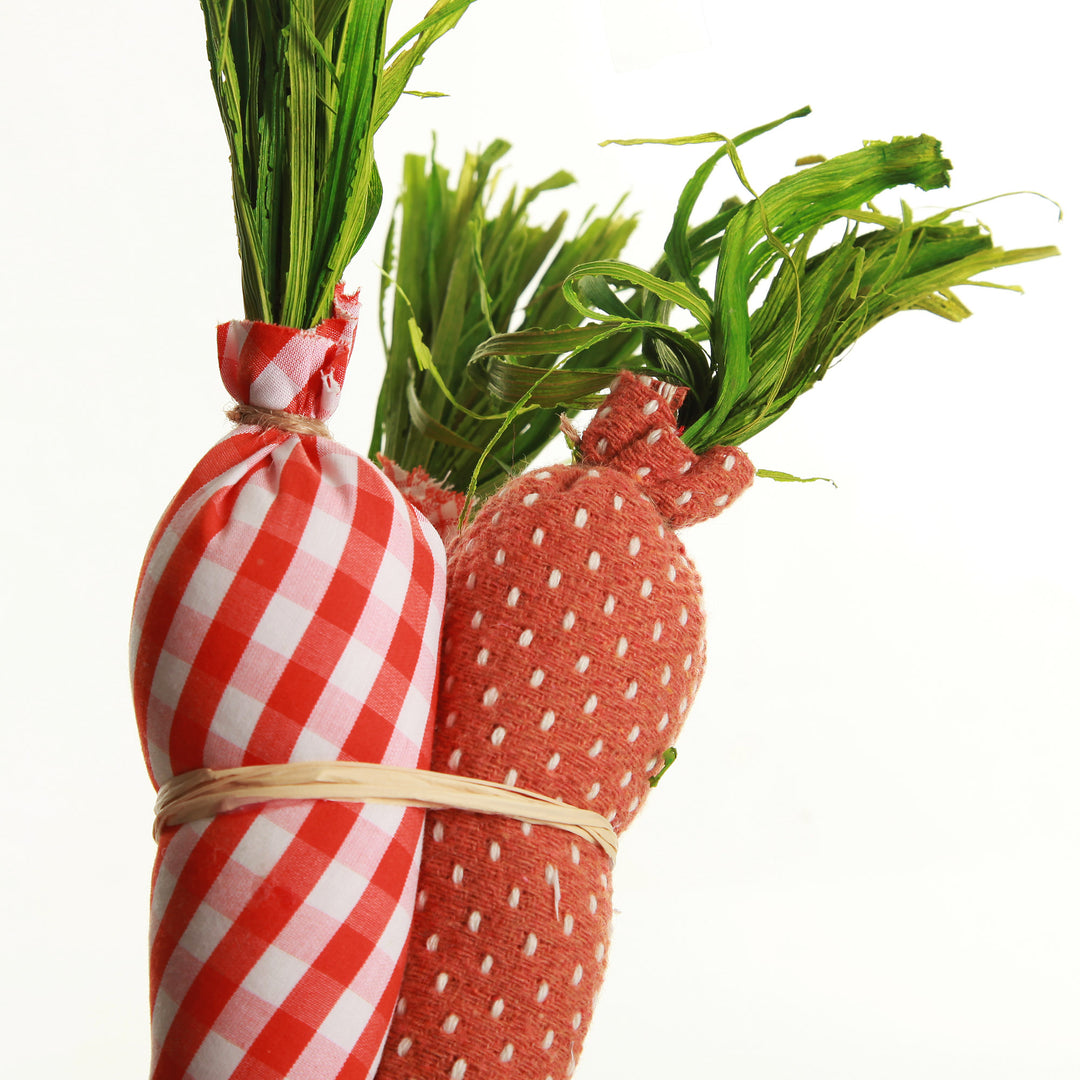 Orange Fabric Bunch of Carrots - Set of 3