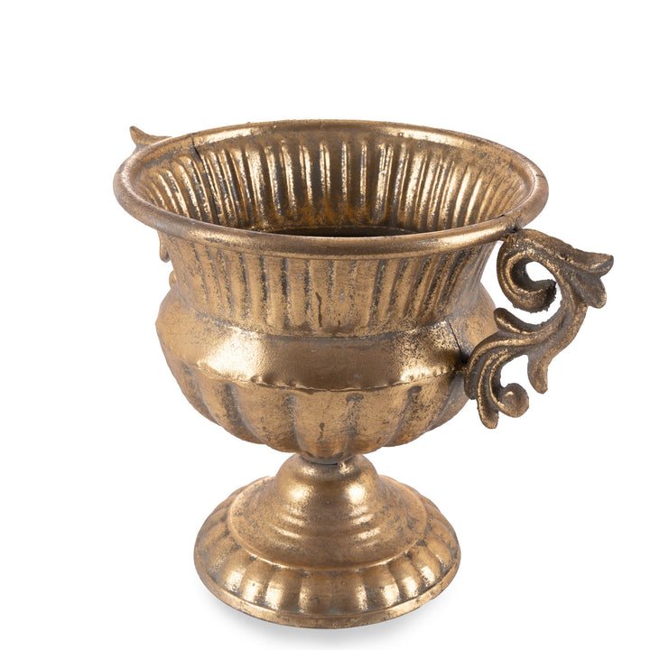 Ornate Antique Gold Metal Vase Table Centrepiece