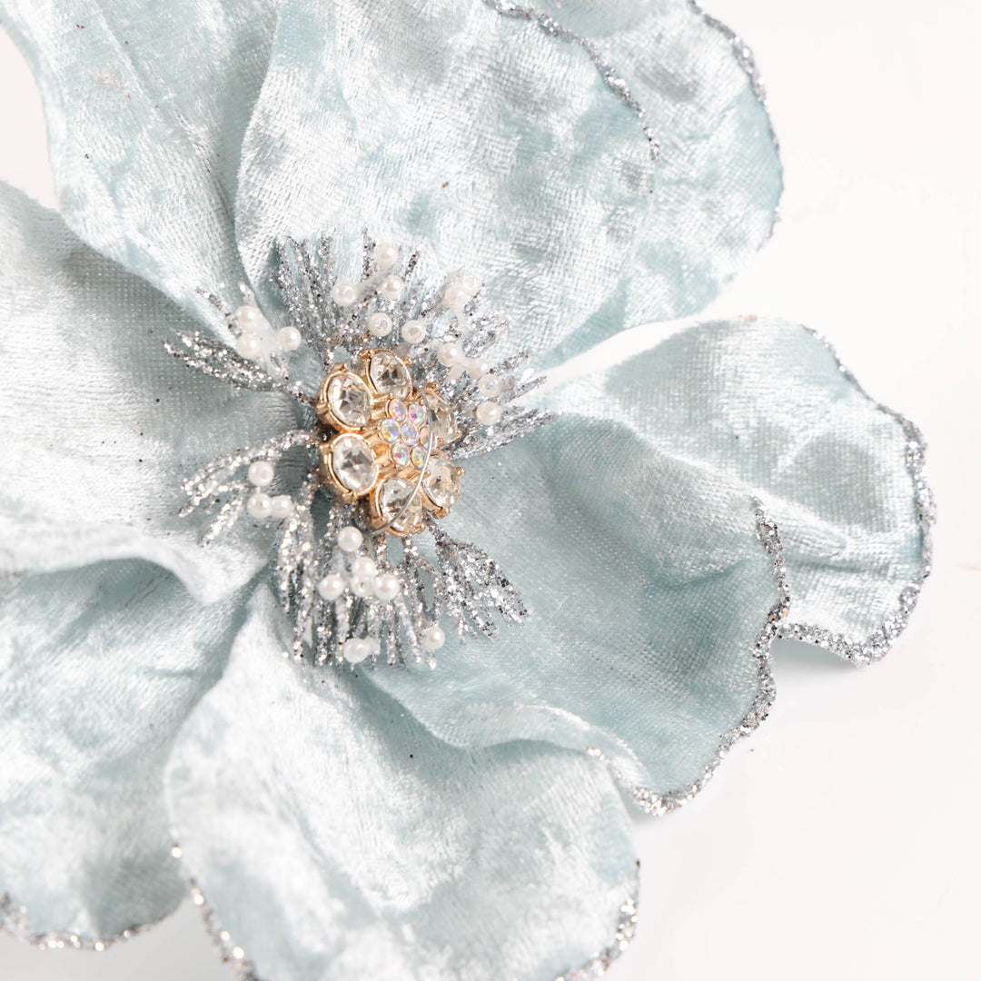 Pale Blue Blue Magnolia Flower Clip