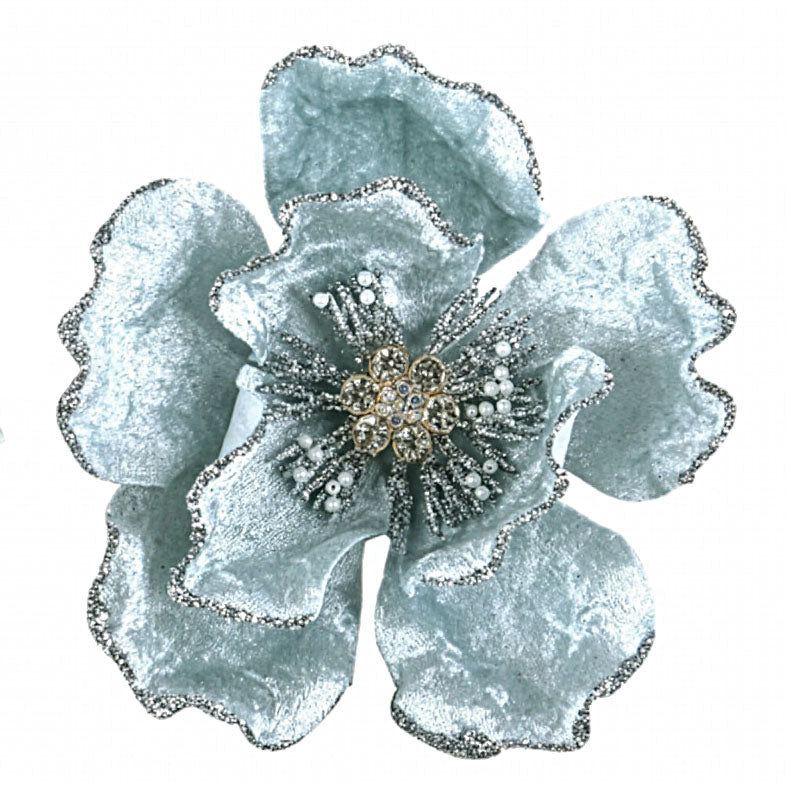 Pale Blue Blue Magnolia Flower Clip