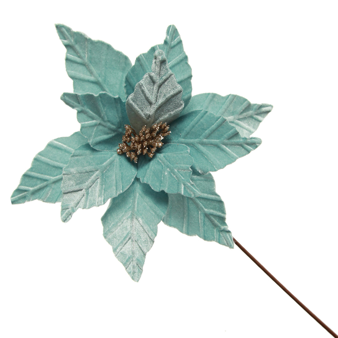 Pale Blue Velvet Lily Flower Stem