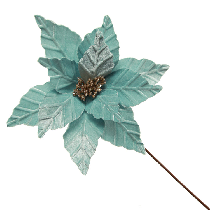 Pale Blue Velvet Lily Flower Stem