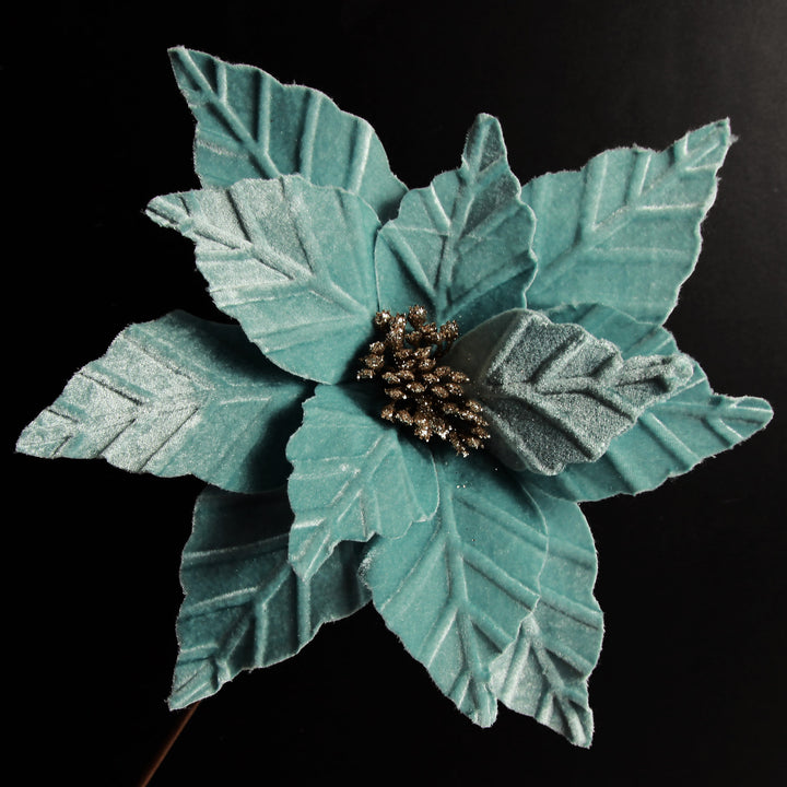 Pale Blue Velvet Lily Flower Stem