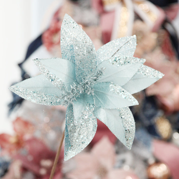 Pale Blue Velvet Lily Flower Stem