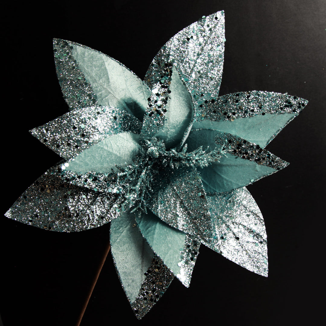 Pale Blue Velvet Lily Flower Stem