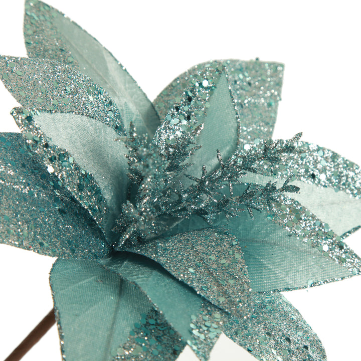 Pale Blue Velvet Lily Flower Stem