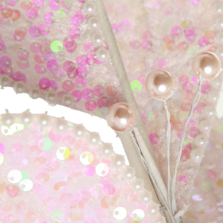 Pale Pink Sequin Leaf Garland