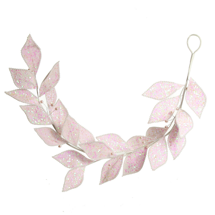 Pale Pink Sequin Leaf Garland