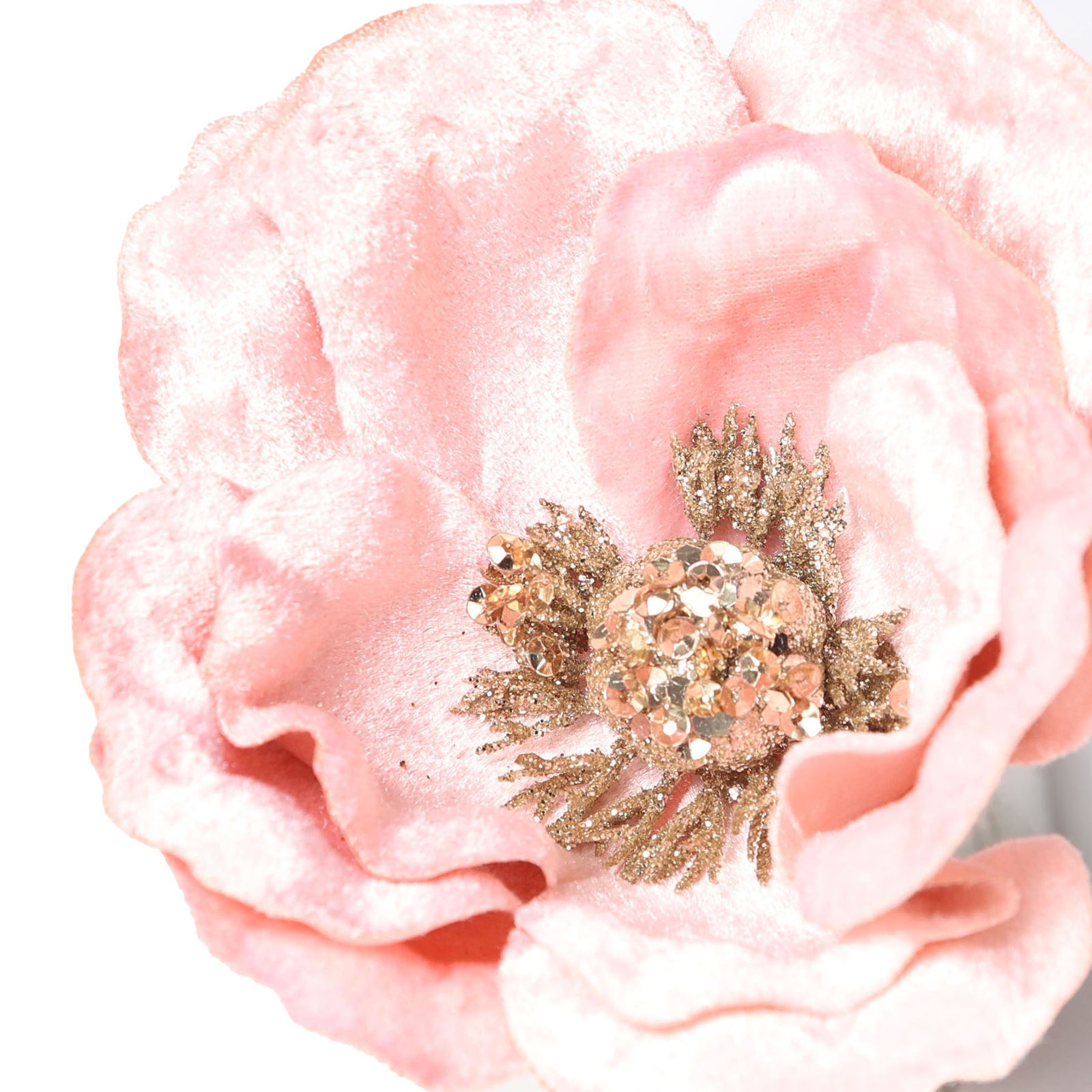 Pastel Pink Magnolia Flower Clip