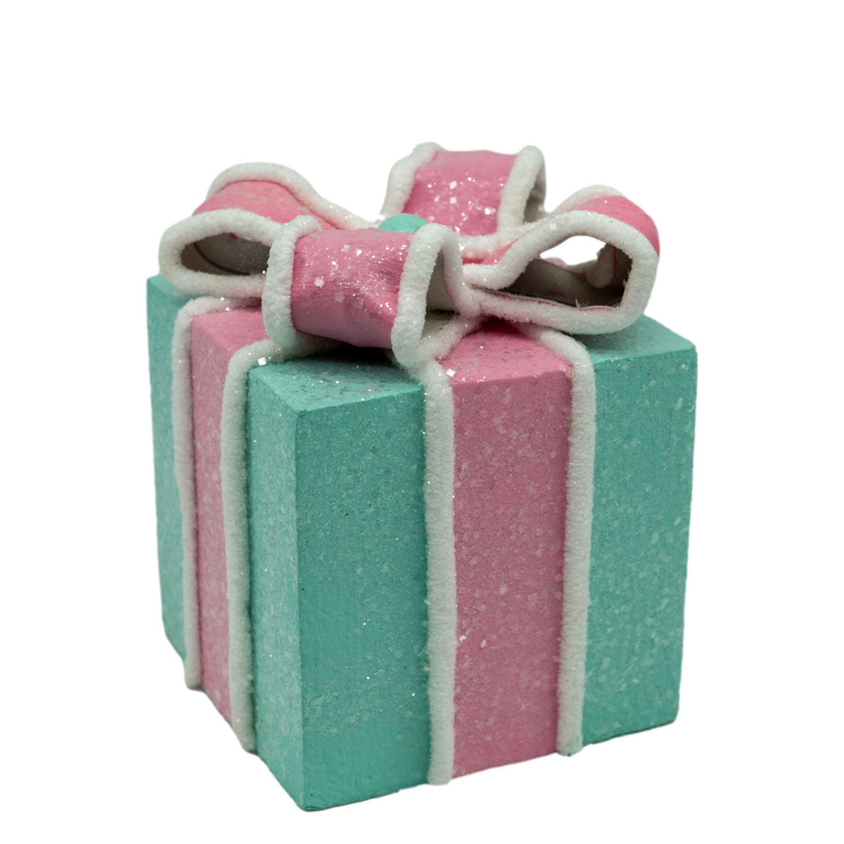 Pastel Frosted Gift Box Decoration