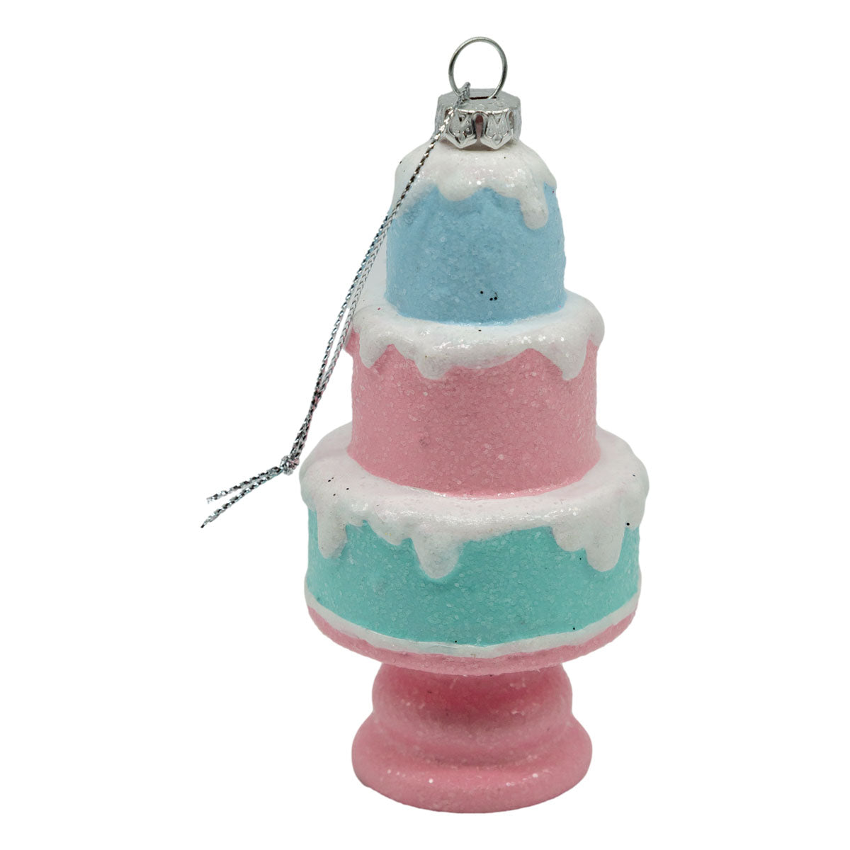 Pastel Frosted Tiered Cake Hanging Decoration