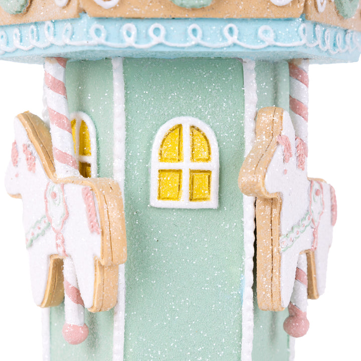 Pastel Gingerbread Carousel Ornament - 22cm(H)