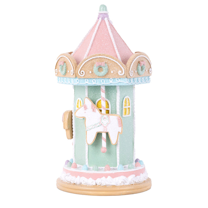 Pastel Gingerbread Carousel Ornament - 22cm(H)