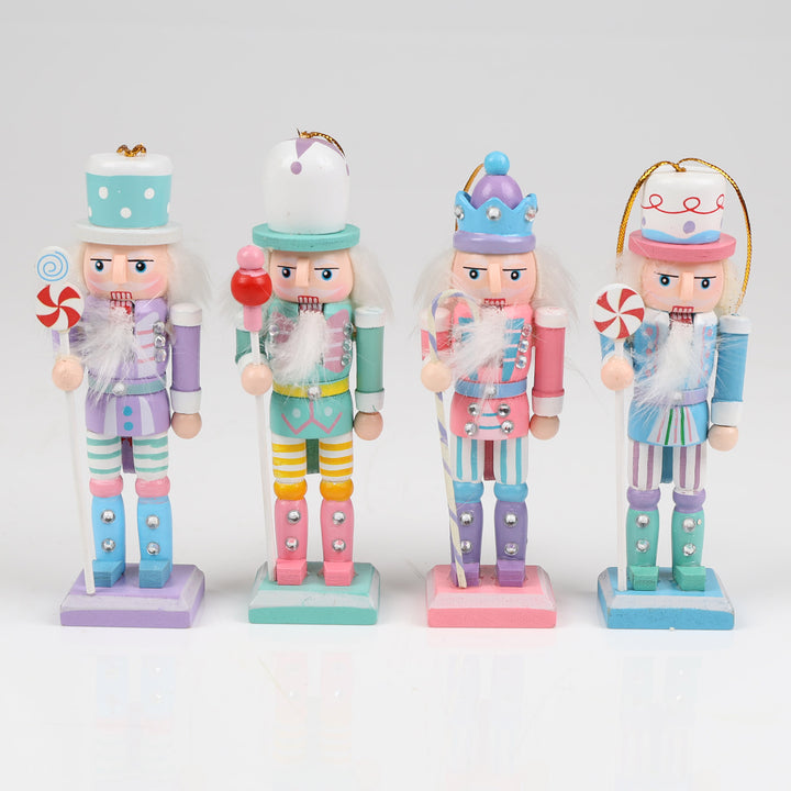 Pastel Lollipop Nutcracker Decorations - Set of 4