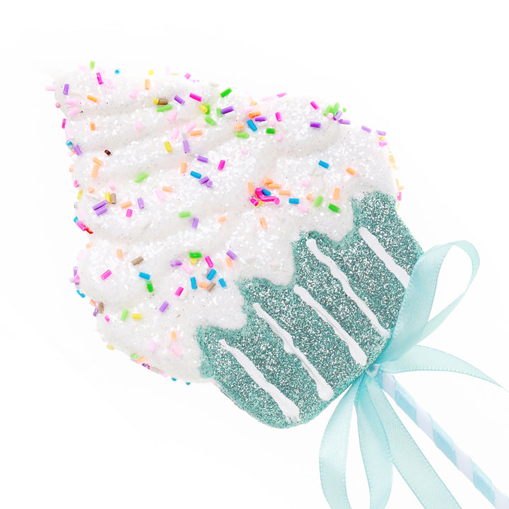 Pastel Sprinkle Cupcake Tree Pick - Set of 2