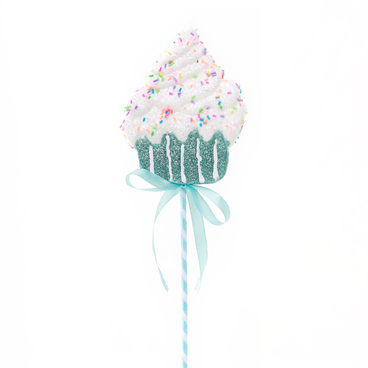 Pastel Sprinkle Cupcake Tree Pick - Set of 2
