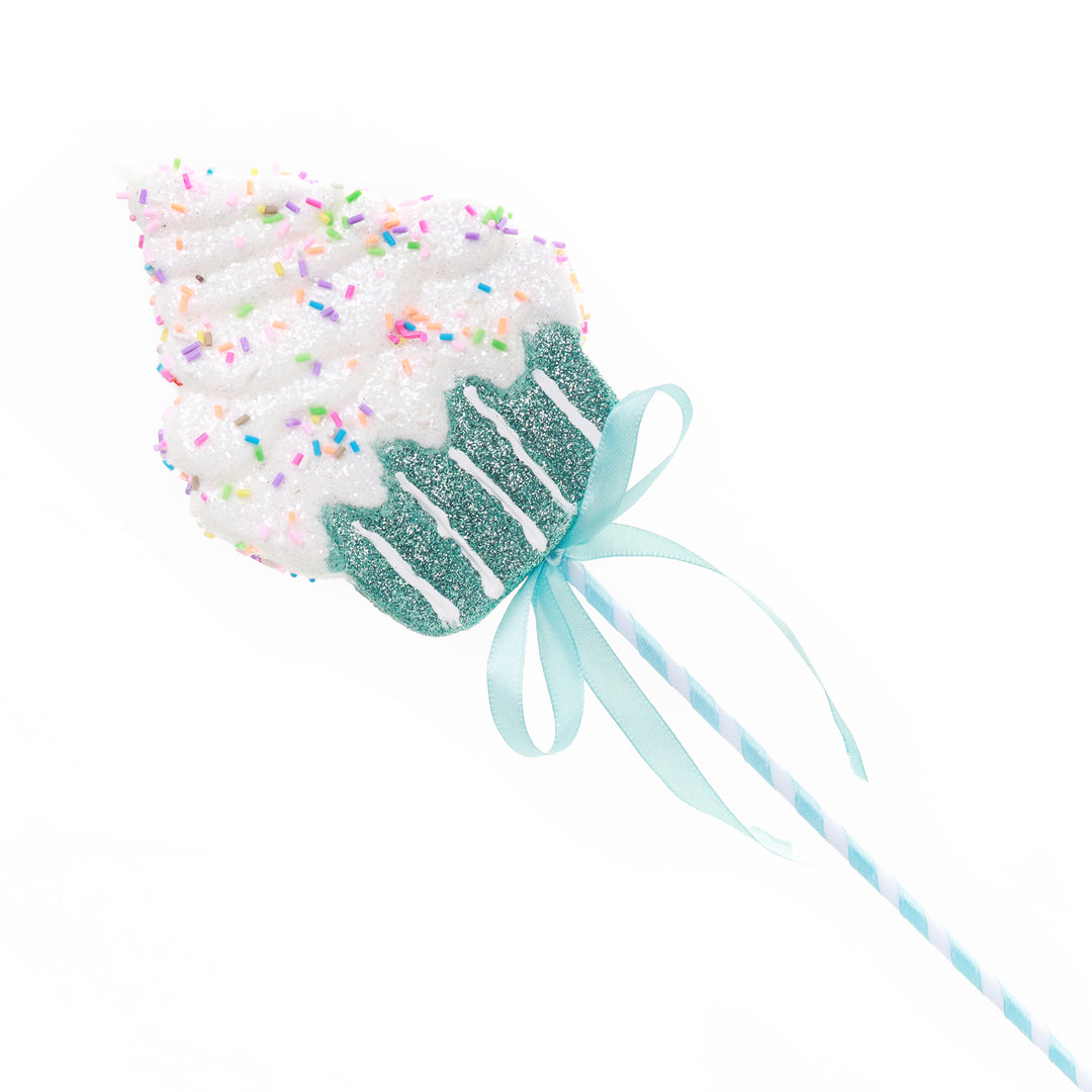 Pastel Sprinkle Cupcake Tree Pick - Set of 2
